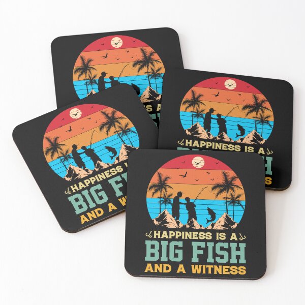 Item preview, Happiness Is A Big Fish And A Witness Vintage Design - Funny Fishing Retro designed and sold by naworas.