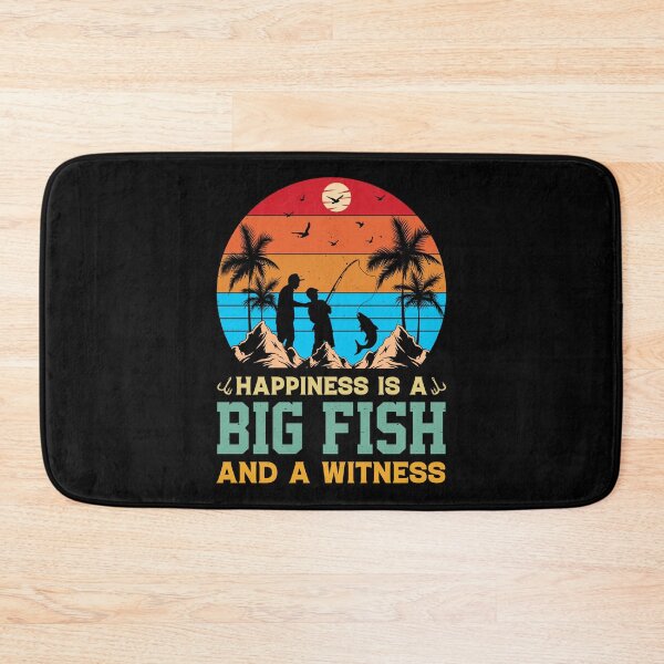 Item preview, Happiness Is A Big Fish And A Witness Vintage Design - Funny Fishing Retro designed and sold by naworas.