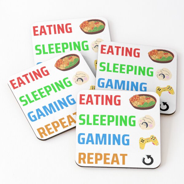Item preview, Funny eating, sleeping, gaming, repeat designed and sold by TJHstudio.