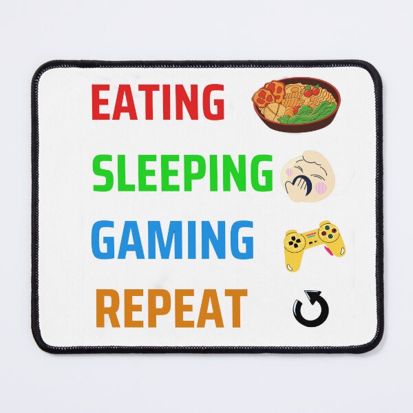 Item preview, Funny eating, sleeping, gaming, repeat designed and sold by TJHstudio.
