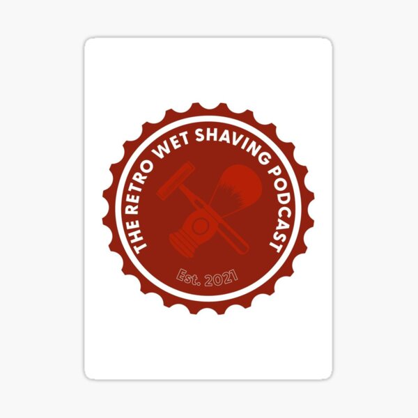 Item preview, red logo - The Retro Wet Shaving Podcast designed and sold by The-Retro-WSP.