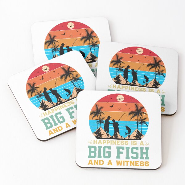 Item preview, Happiness Is A Big Fish And A Witness Vintage Design - Funny Fishing Retro designed and sold by naworas.