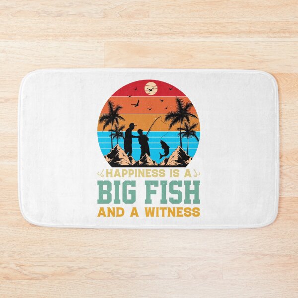 Item preview, Happiness Is A Big Fish And A Witness Vintage Design - Funny Fishing Retro designed and sold by naworas.