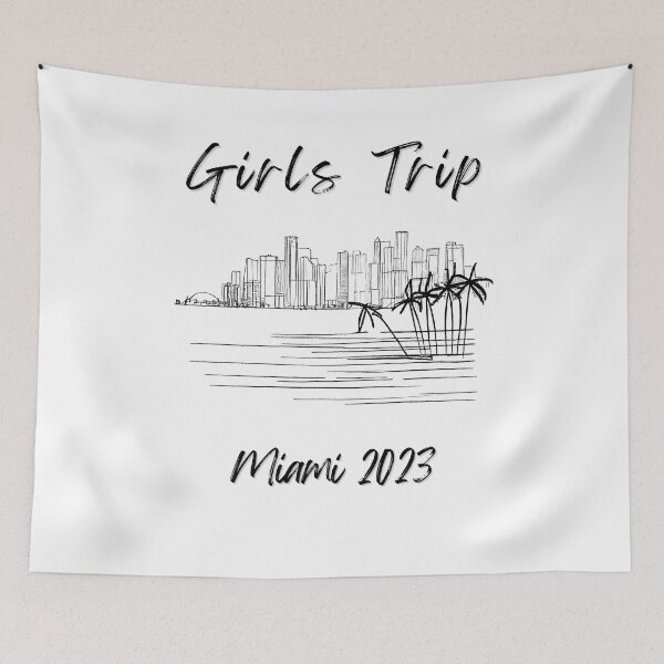 Item preview, Girls Trip to Miami 2023: Glamorous Miami, Palm Trees, simple design, minimalist shapes with clean lines, modern and elegant look, stylish and classic appeal (2) designed and sold by TourDePassion.