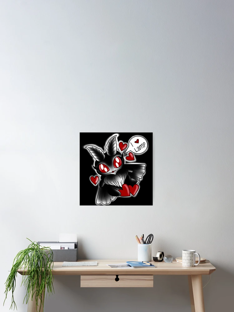 Thumbnail 2 of 3, Poster, Mothman designed and sold by Strange Little Art.