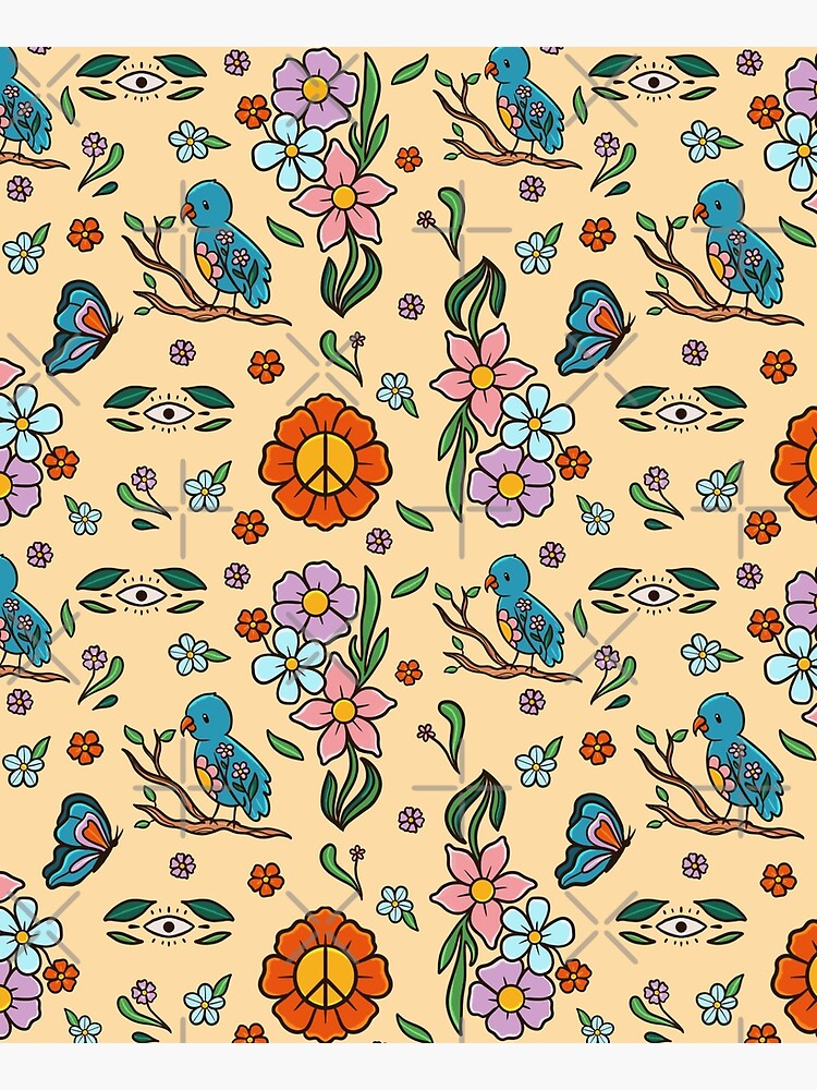 Tropical Bird Pattern by bloominglau