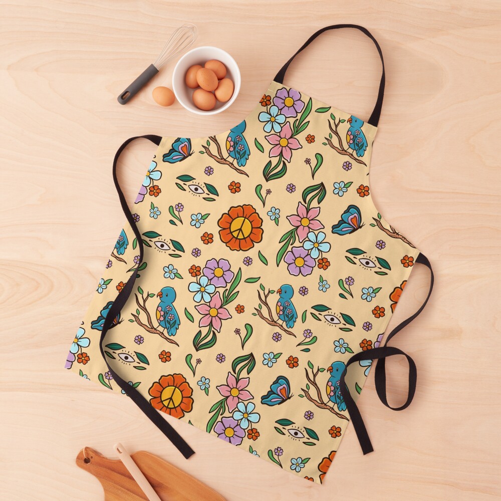 Tropical Bird Pattern Apron