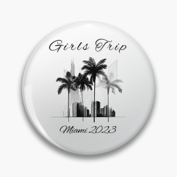 Item preview, Girls Trip to Miami 2023: Glamorous Miami, Palm Trees, simple design, minimalist shapes with clean lines, modern and elegant look, stylish and classic appeal (3) designed and sold by TourDePassion.