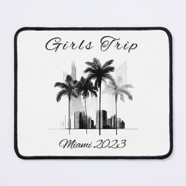 Item preview, Girls Trip to Miami 2023: Glamorous Miami, Palm Trees, simple design, minimalist shapes with clean lines, modern and elegant look, stylish and classic appeal (3) designed and sold by TourDePassion.
