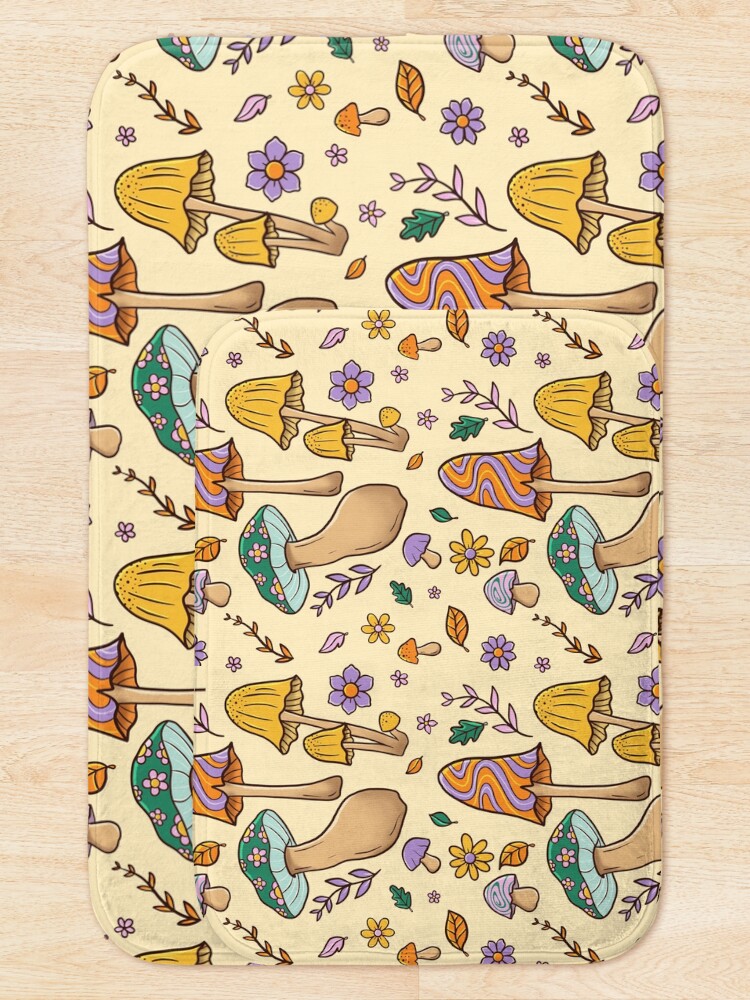 Alternate view of Groovy Mushrooms Bath Mat
