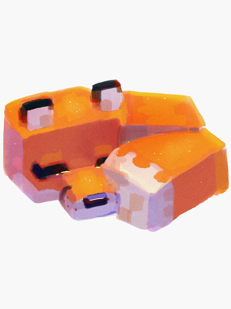 "Minecraft Fox Sleeping" Sticker for Sale by OtterCrafts Redbubble