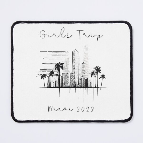 Item preview, Girls Trip to Miami 2023: Glamorous Miami, Palm Trees, simple design, minimalist shapes with clean lines, modern and elegant look, stylish and classic appeal (4) designed and sold by TourDePassion.