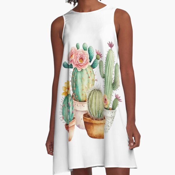 Cactus Lover A-Line Dress