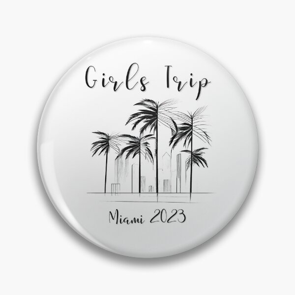 Item preview, Girls Trip to Miami 2023: Glamorous Miami, Palm Trees, simple design, minimalist shapes with clean lines, modern and elegant look, stylish and classic appeal (5) designed and sold by TourDePassion.