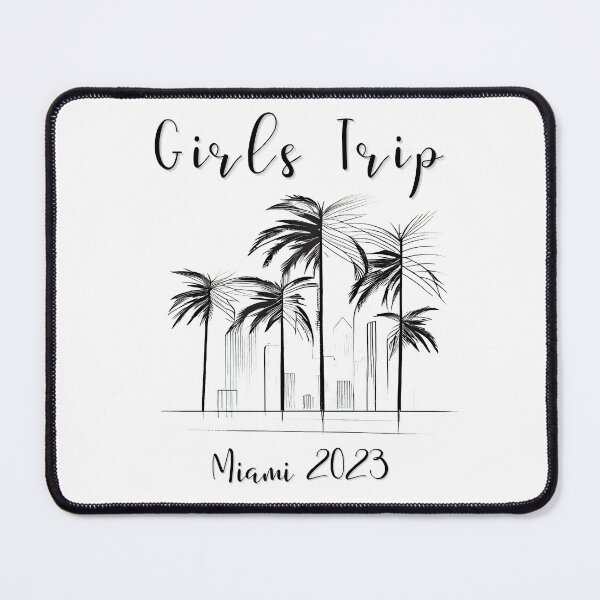 Item preview, Girls Trip to Miami 2023: Glamorous Miami, Palm Trees, simple design, minimalist shapes with clean lines, modern and elegant look, stylish and classic appeal (5) designed and sold by TourDePassion.
