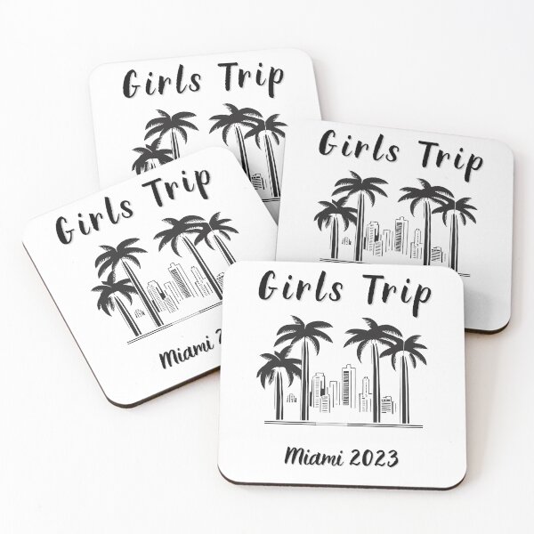 Item preview, Girls Trip to Miami 2023: Glamorous Miami, Palm Trees, simple design, minimalist shapes with clean lines, modern and elegant look, stylish and classic appeal (6) designed and sold by TourDePassion.