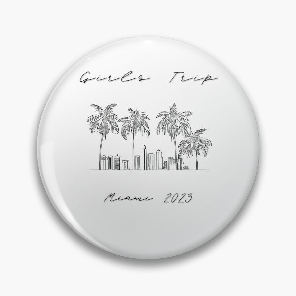 Item preview, Girls Trip to Miami 2023: Glamorous Miami, Palm Trees, simple design, minimalist shapes with clean lines, modern and elegant look, stylish and classic appeal (7) designed and sold by TourDePassion.