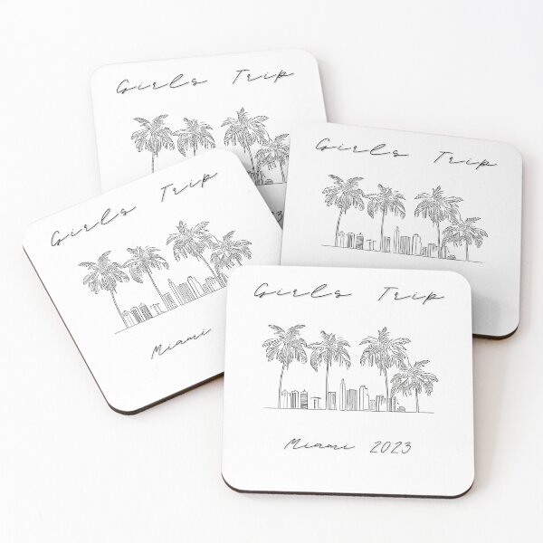 Item preview, Girls Trip to Miami 2023: Glamorous Miami, Palm Trees, simple design, minimalist shapes with clean lines, modern and elegant look, stylish and classic appeal (7) designed and sold by TourDePassion.