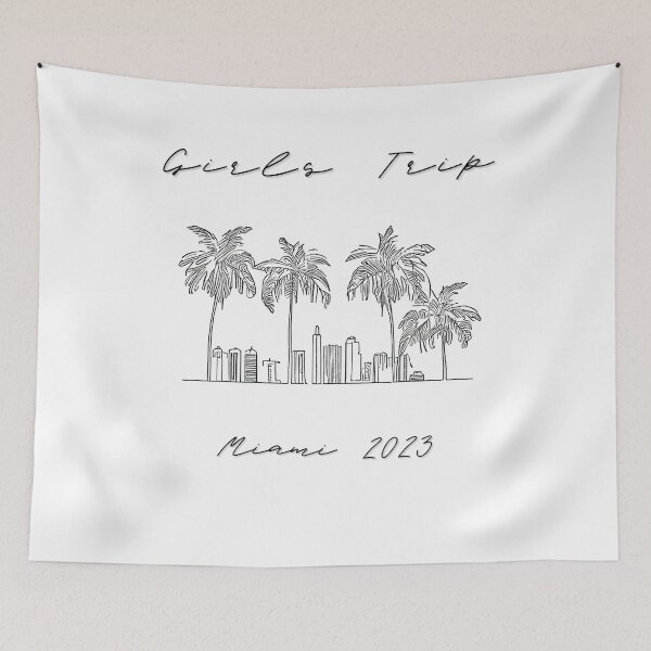 Item preview, Girls Trip to Miami 2023: Glamorous Miami, Palm Trees, simple design, minimalist shapes with clean lines, modern and elegant look, stylish and classic appeal (7) designed and sold by TourDePassion.