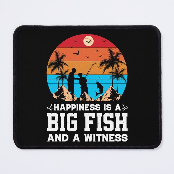 Item preview, Happiness Is A Big Fish And A Witness Retro Design - Funny Fishing Vintage designed and sold by naworas.