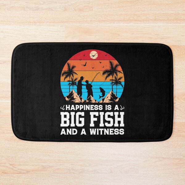 Item preview, Happiness Is A Big Fish And A Witness Retro Design - Funny Fishing Vintage designed and sold by naworas.