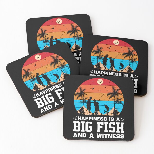 Item preview, Happiness Is A Big Fish And A Witness Retro Design - Funny Fishing Vintage designed and sold by naworas.