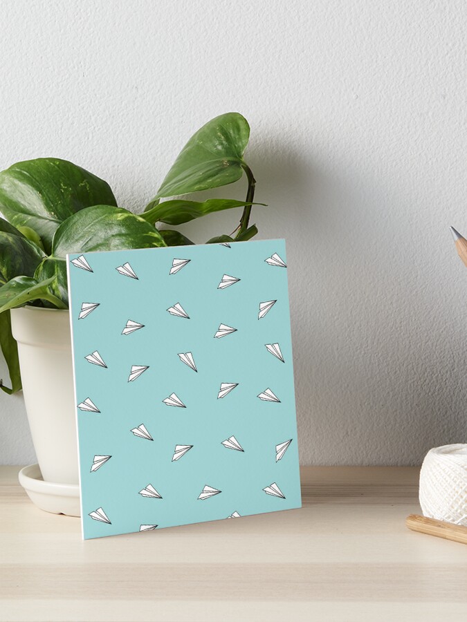 Cute Paper Plane Pattern Print Art Print by Wordsberry