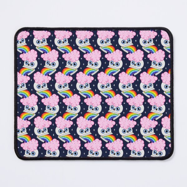 Skull and Rainbow Pattern Mouse Pad