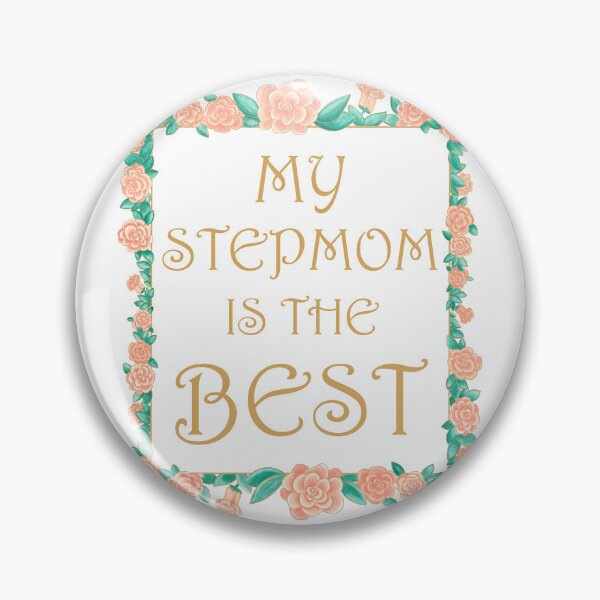 Item preview, My Stepmom is the Best - Best Stepmom Gift - Gold & Roses Border - White designed and sold by EcoElsa.
