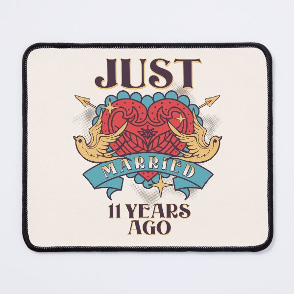 Item preview, Just Married 11 Years Ago Anniversary Marriage Couple Celebrate Husband Wife designed and sold by brytfanna.