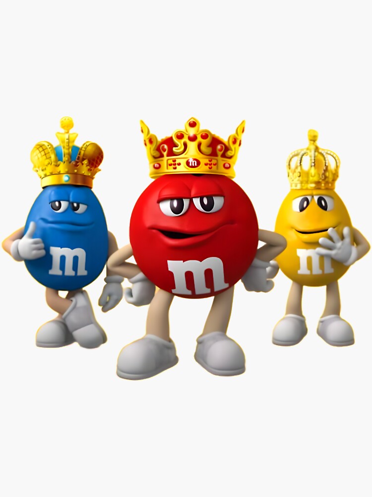 M and ms  Sticker for Sale by Designarty