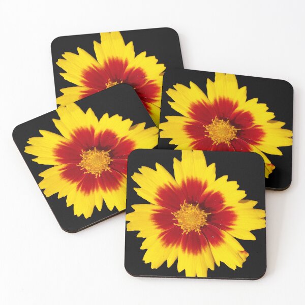 Item preview, Red and Yellow Coreopsis flower designed and sold by SunnyDazDesign.