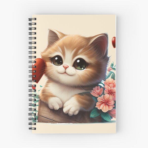 Item preview, Cuteness Overload Ginger Kitten with love hearts and flowers by Orikall designed and sold by HippieWorks.