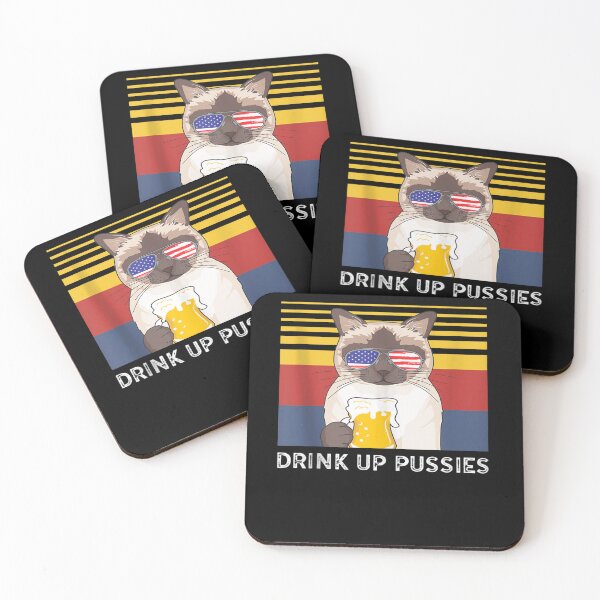 Item preview, Drink Up Pussies Funny Cat Drinking designed and sold by loutfileo.