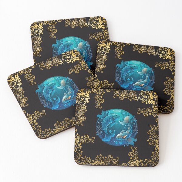 Item preview, PISCES ZODIAC SIGN ON BLACK FONT designed and sold by ORIGENcreate.
