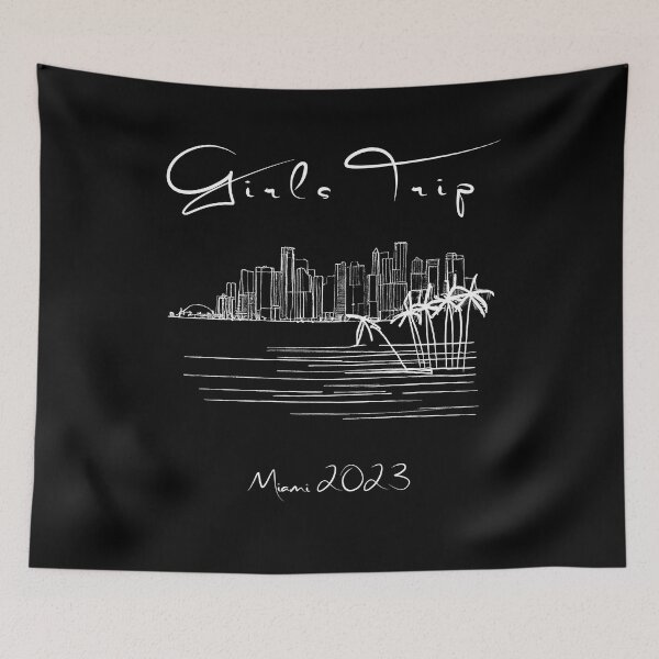 Item preview, Girls Trip to Miami 2023: Glamorous Miami, Palm Trees, simple design, minimalist shapes with clean lines, modern and elegant look, stylish and classic appeal (9) designed and sold by TourDePassion.