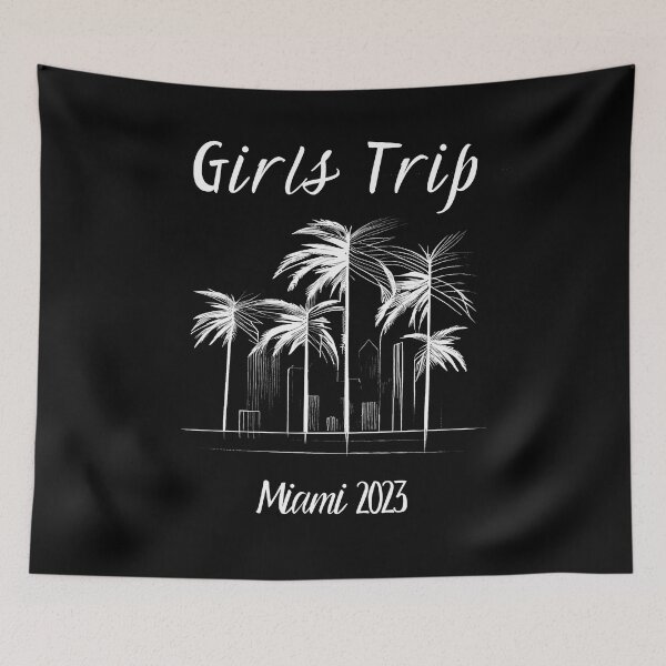 Item preview, Girls Trip to Miami 2023: Glamorous Miami, Palm Trees, simple design, minimalist shapes with clean lines, modern and elegant look, stylish and classic appeal (12) designed and sold by TourDePassion.