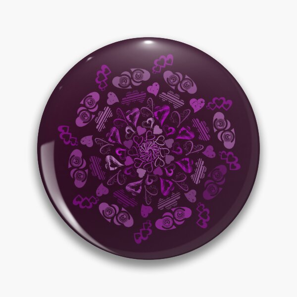 Item preview, Gentle purple hearts mandala designed and sold by joshuayule.