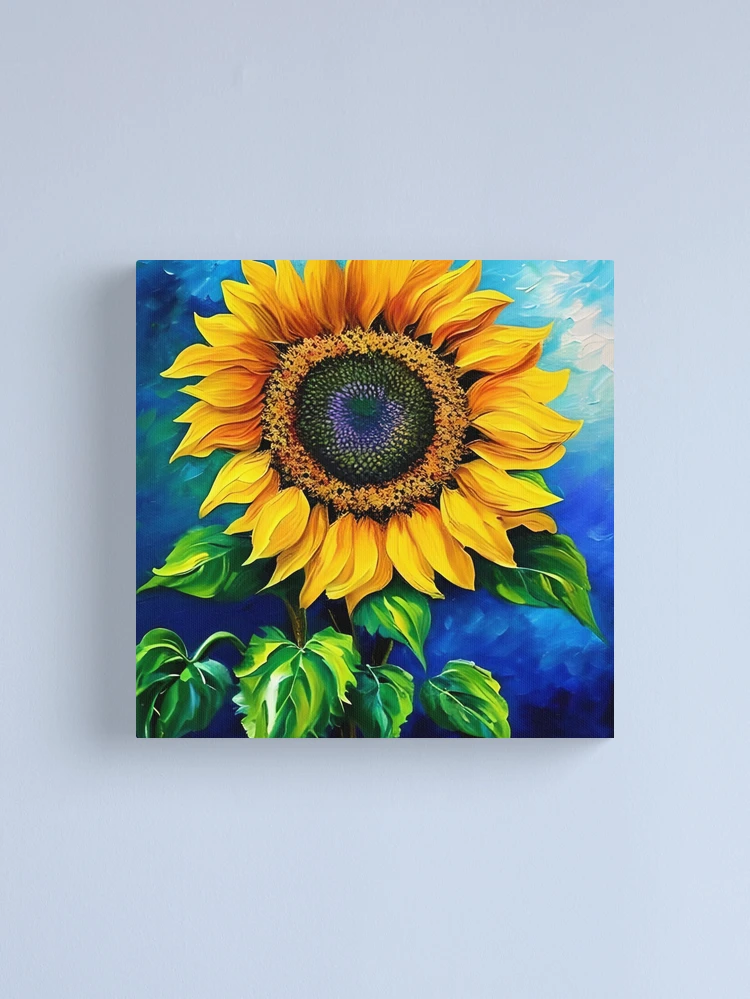 Abstract Sunflower Canvas Print - 18x24 Vivid Artwork