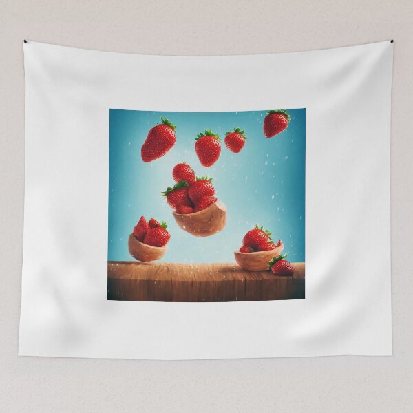 Item preview, Flying Organic Strawberries. designed and sold by FewBits.
