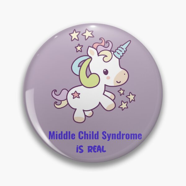 Item preview, Middle Child Syndrome Is Real- Middle Child Survivior - Kawaii Unicorn - Funny designed and sold by LMcDs.