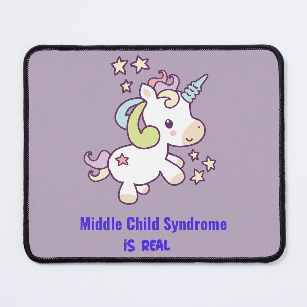 Item preview, Middle Child Syndrome Is Real- Middle Child Survivior - Kawaii Unicorn - Funny designed and sold by LMcDs.