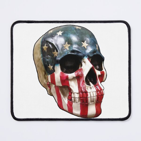 Item preview, Red, white and blue painted skull designed and sold by SunnyDazDesign.