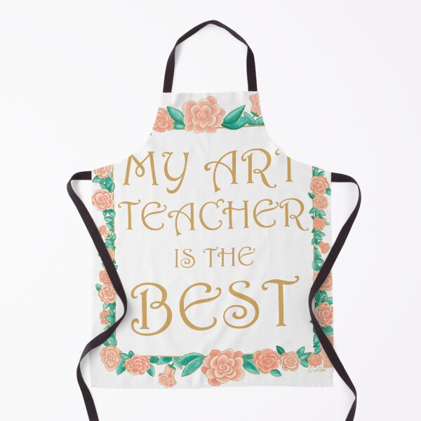 Artikelvorschau, Mein Kunstlehrer ist der Beste – Bestes Kunstlehrer-Geschenk – Gold- und Rosenrand – Weiß entworfen und verkauft von EcoElsa.