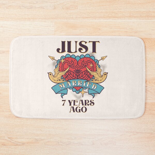Item preview, Just Married 7 Years Ago Anniversary Marriage Couple Celebrate Husband Wife designed and sold by brytfanna.