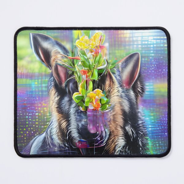 Item preview, Floral Abstract German Shepherd designed and sold by Doggymadness.