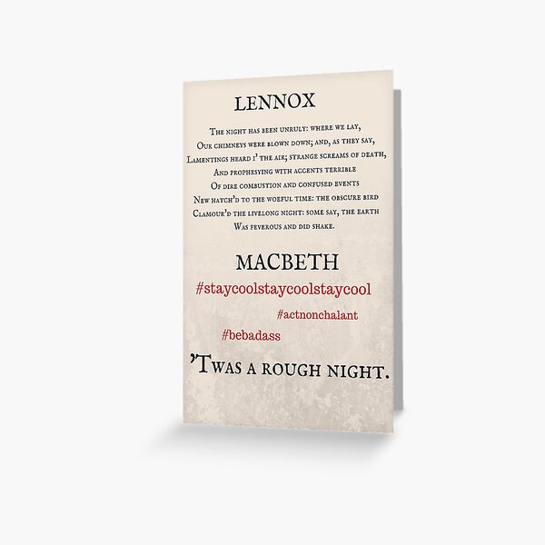 Item preview, Macbeth: Rough Night Badass designed and sold by Dangerous Charm.