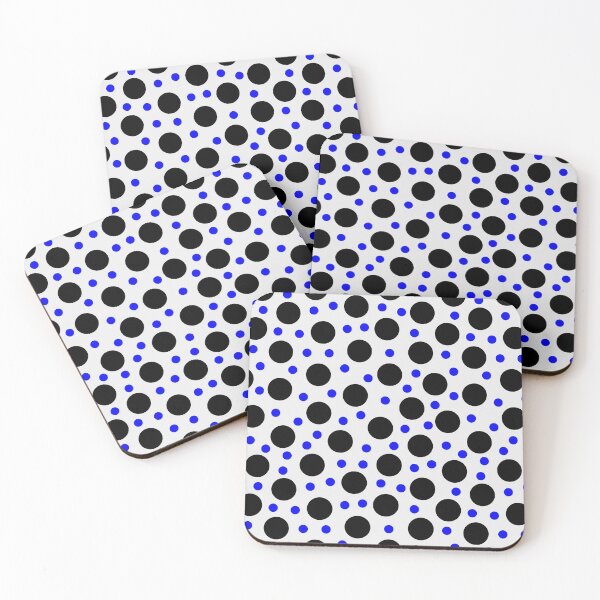 Item preview, Black and Blue Lots of Dots on White designed and sold by dKarthdesign.