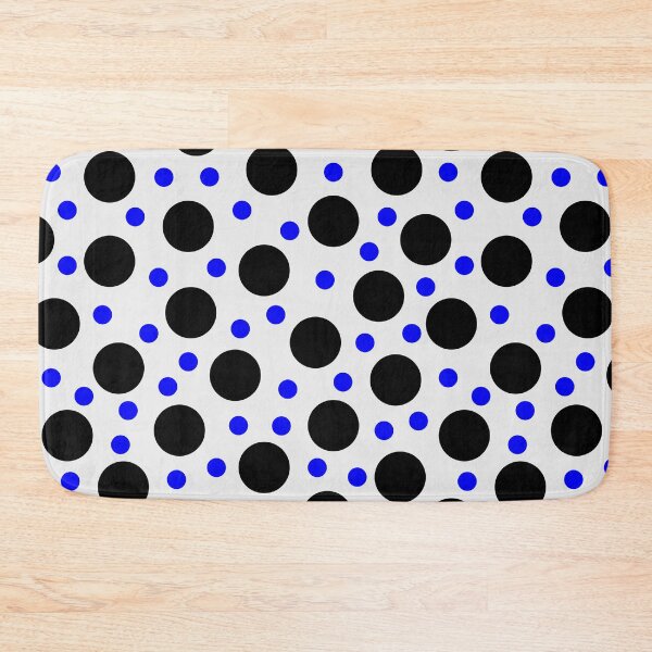 Item preview, Black and Blue Lots of Dots on White designed and sold by dKarthdesign.
