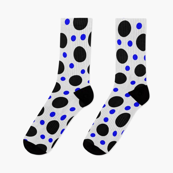 Item preview, Black and Blue Lots of Dots on White designed and sold by dKarthdesign.